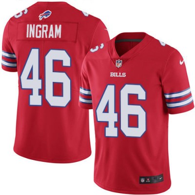 Nike Buffalo Bills #46 Ja'Marcus Ingram Red Men's Stitched NFL Limited Rush Jersey